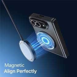 DUX DUCIS Aimo MagSafe удароустойчив кейс със защита на пантата за iPhone Duo - черен / прозрачен
