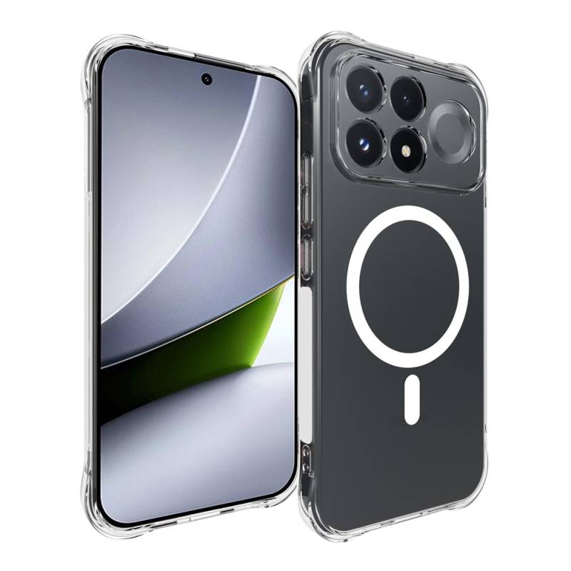 Противоударен силиконов кейс Shock Proof MagSafe за Xiaomi Poco F9 Pro - прозрачен