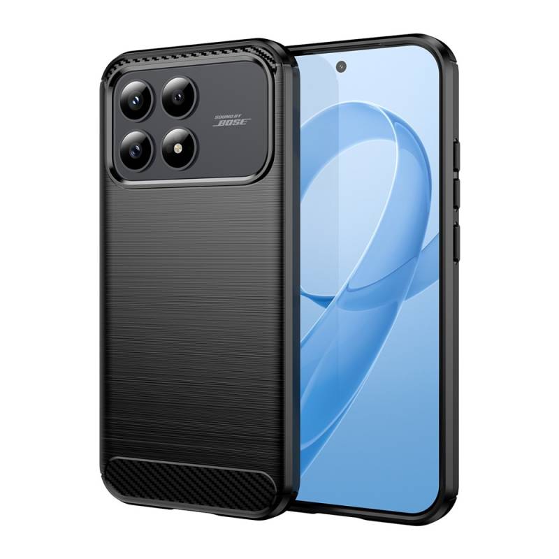 Удароустойчив силиконов кейс за Xiaomi Poco F9 Pro - черен