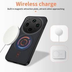 Carbon MagSafe силиконов гръб за Oppo Find X9 Ultra - черен